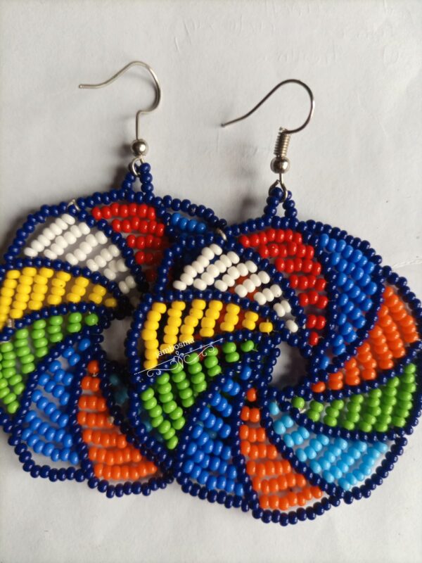 Round Beaded Maasai earrings