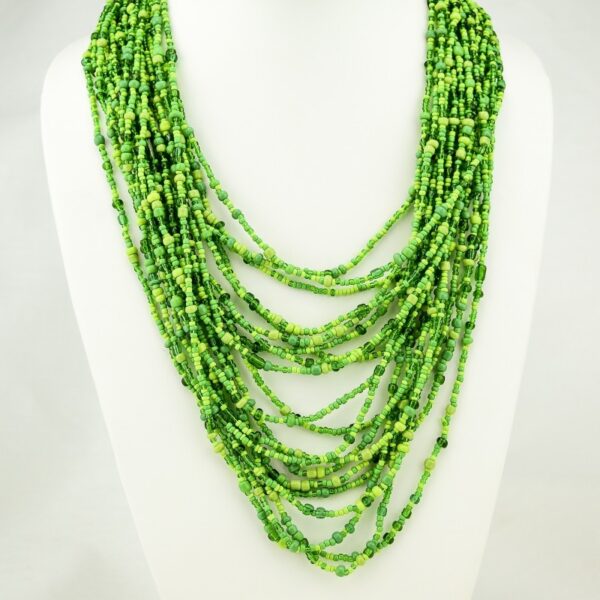 Green Strand Maasai Bead Necklace